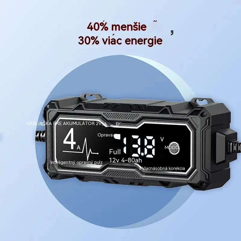 🔋 Inteligentná nabíjačka 12 V pre autobatérie – nabíjajte, kontrolujte a udržiavajte svoju batériu! ⚡