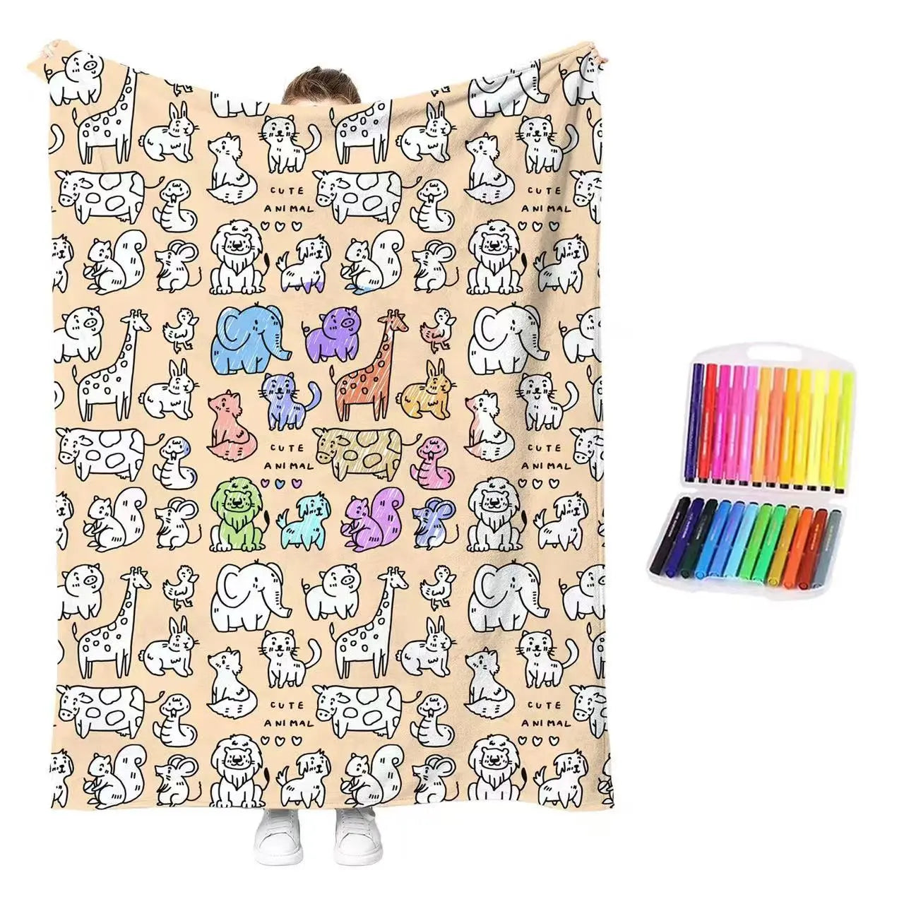 🎨Set de colorear creativo con manta cómoda