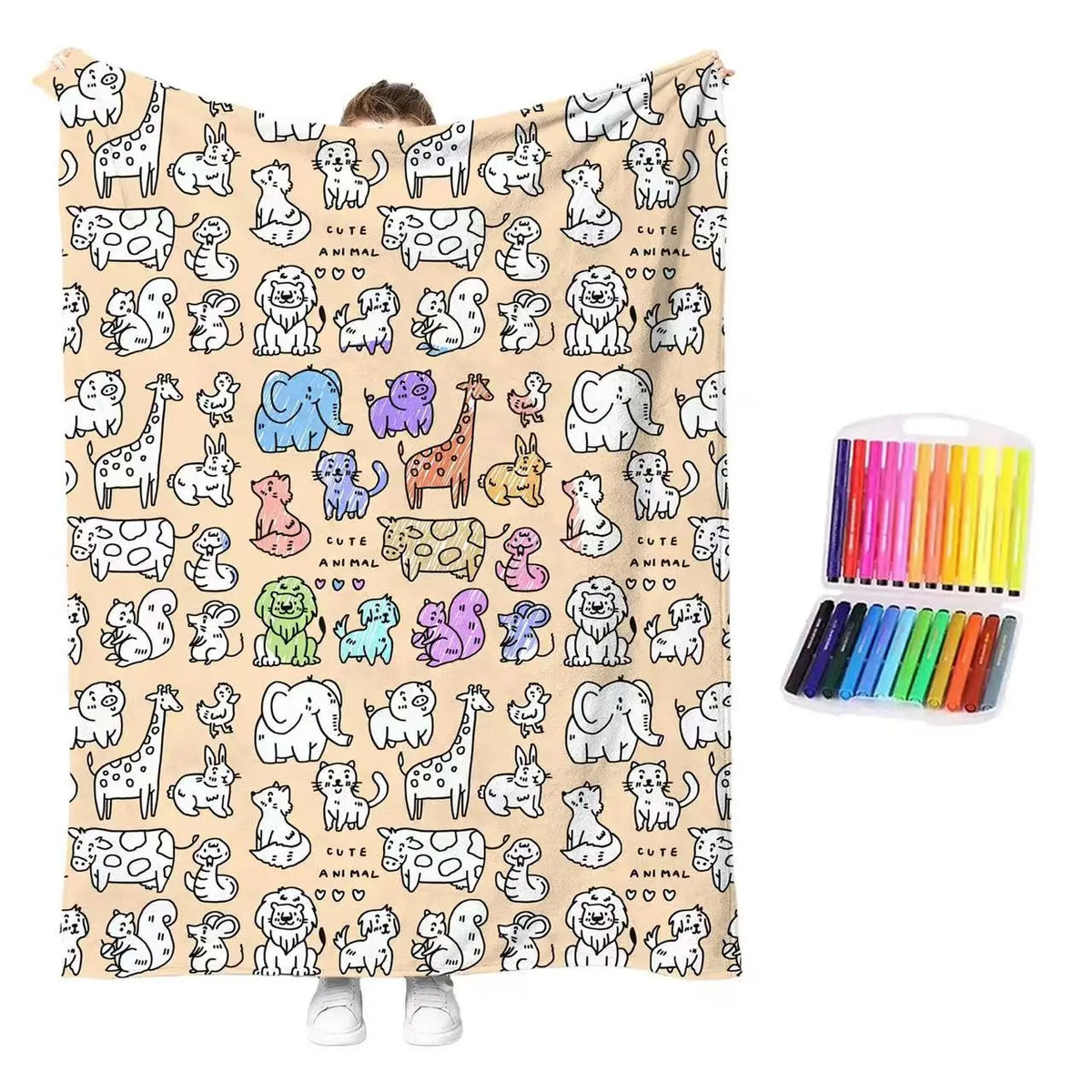 🎨Set de colorear creativo con manta cómoda