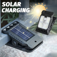 Lámpara solar de exterior con pinza para el hogar, aplique solar de pared impermeable, iluminación automática con sensor de movimiento.