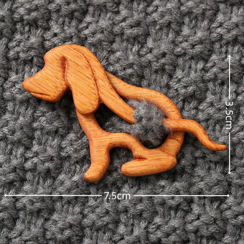 3 artículos 25 euro🎁Broche de madera con forma de animal para regalar
