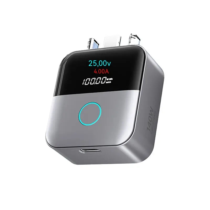 🔋 Cargador USB-C Inteligente de 140 W con Pantalla LED – ¡Carga Rápida y Control Inteligente!