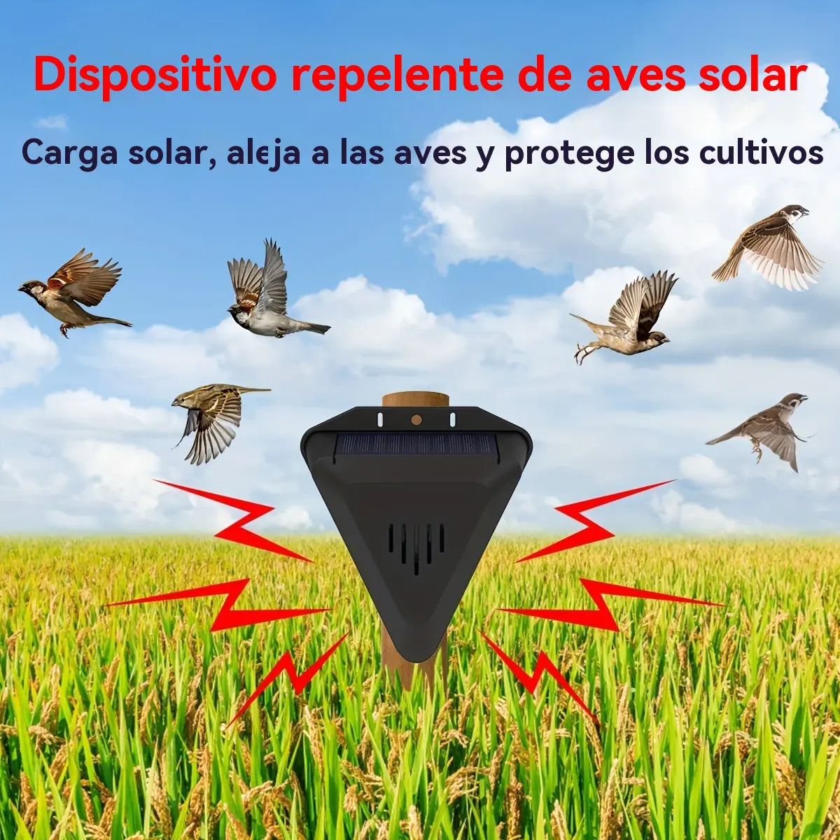 ☀️ Repelente Solar de Aves y Animales con Sensor – ¡Protege tu Huerto Automáticamente!