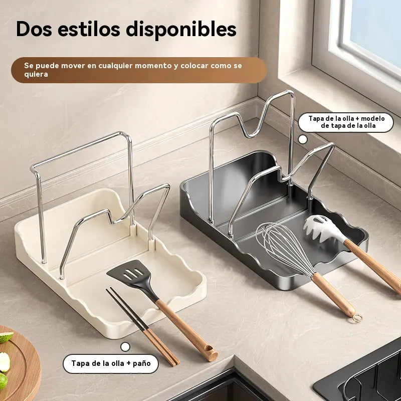 🔥 ¡50 % DE DESCUENTO! 🏠Tapa multifuncional para ollas y soporte para tablas de cortar