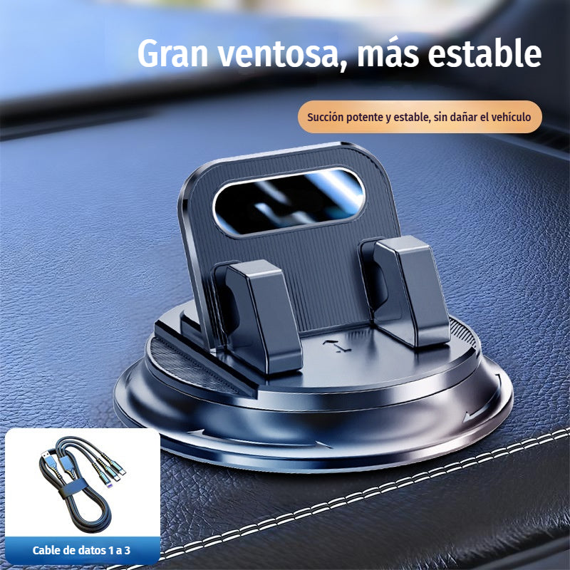 🎯 ¡-50% HOY! 🚗 Soporte de Móvil 360° para Coche｜Fijación Firme y Giro Total 🔄📱