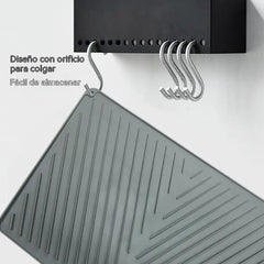 🍽️💧Alfombrilla escurridora de platos de cocina, alfombrilla de secado de silicona