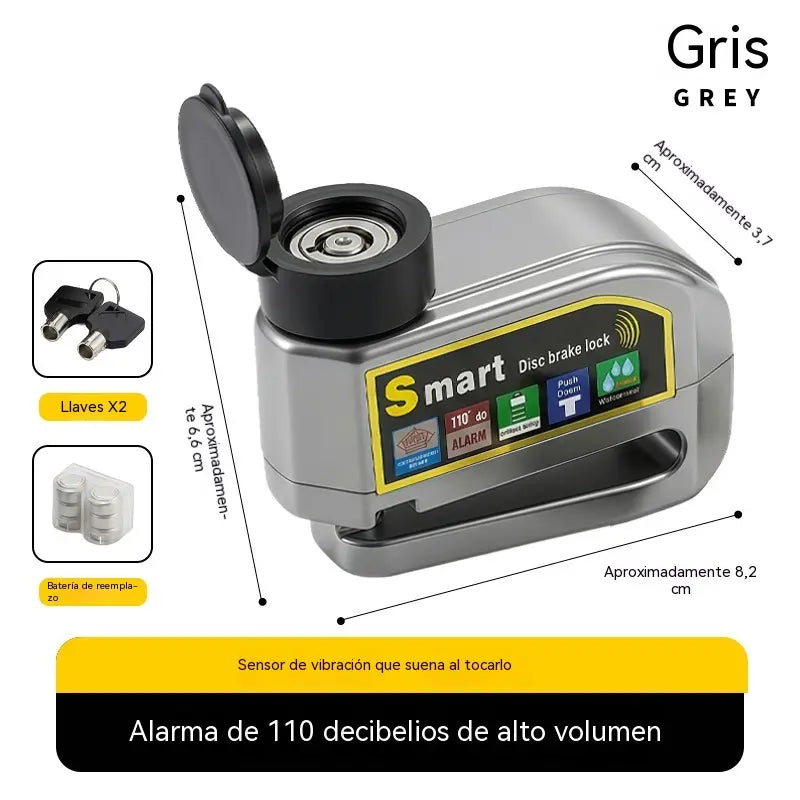 📢📢 ¡40% DE DESCUENTO! ⏰ Candado de freno de disco resistente al agua con sistema de alarma