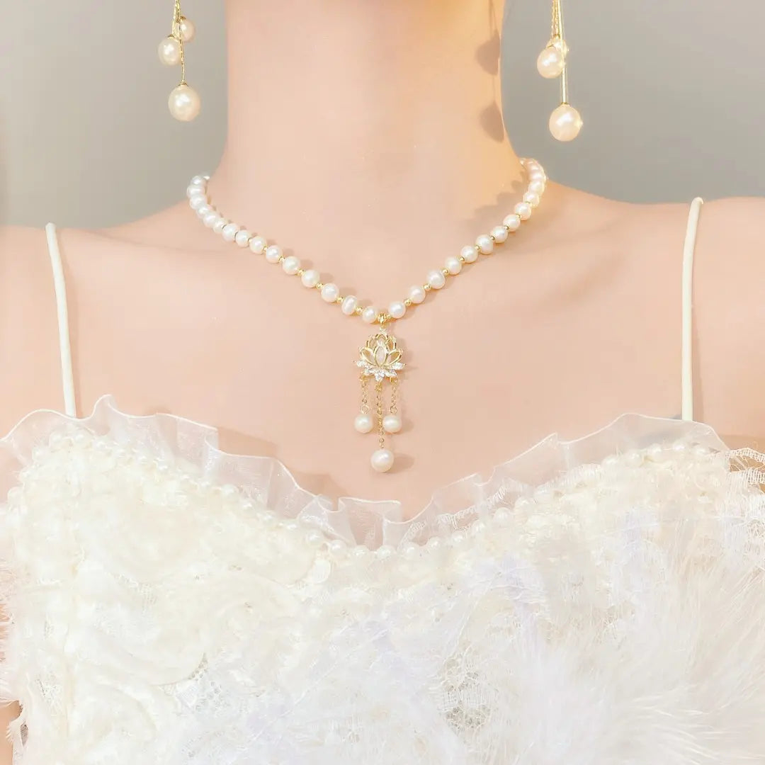 🧡Collar de perlas de clavícula con temperamento