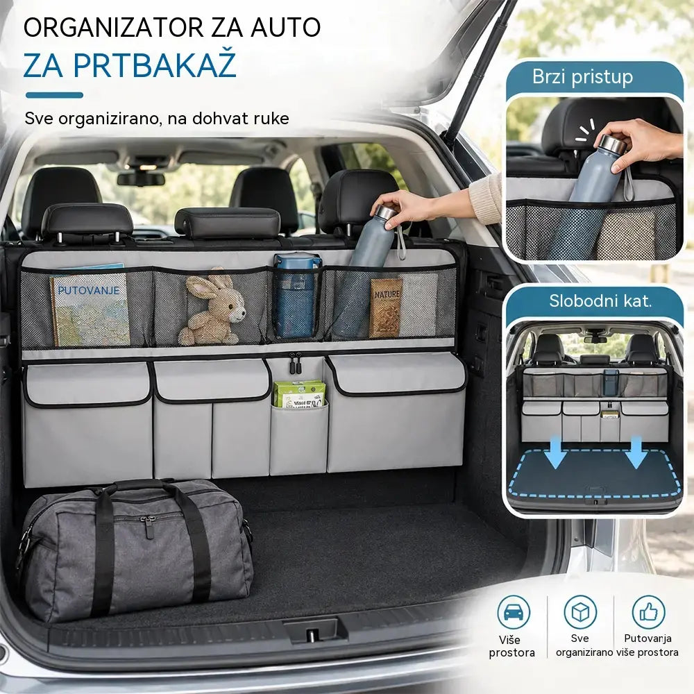 🚗 Vješalica za organizaciju prtljažnika automobila — Oslobodite prostor na podu prtljažnika i organizirajte svoje stvari! ✨📦