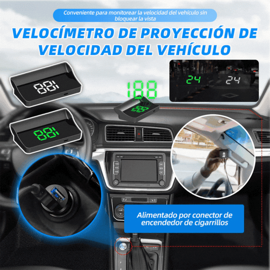 🚗Pantalla HUD para coche｜Proyección HD GPS｜Velocidad en tiempo real y conducción más segura