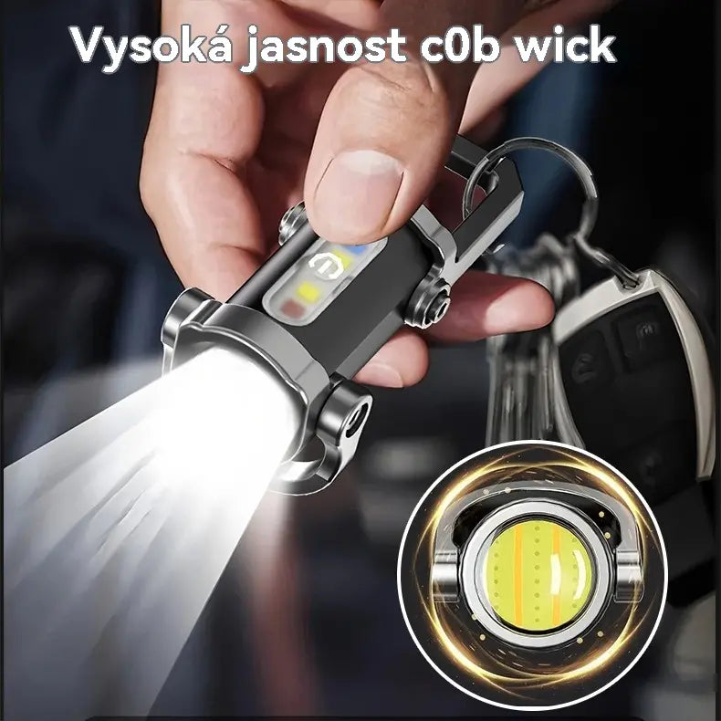 🔥🔥【Compra 1 y llévate 1 gratis】🔥Gran oferta🔥Linterna mini para llave súper brillante e impermeable con salida de 1200 lm