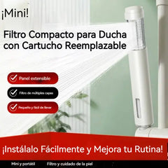 🚿💧 Filtro Compacto para Ducha con Cartucho Reemplazable — ¡Instálalo Fácilmente y Mejora tu Rutina!