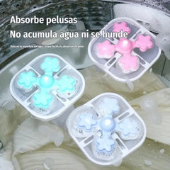 🌀6 piezas 25€✨ Filtro Flotante para Lavadora – Atrapa Pelusas, Cabellos y Pelos de Mascota en Cada Lavado 🧺