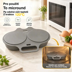 🍳 Forma na vejce/smažená vejce do mikrovlnné trouby [Kupte jeden, druhý zdarma - získejte 2 balení] | Zdravá snídaně bez oleje hotová během několika minut 🥪
