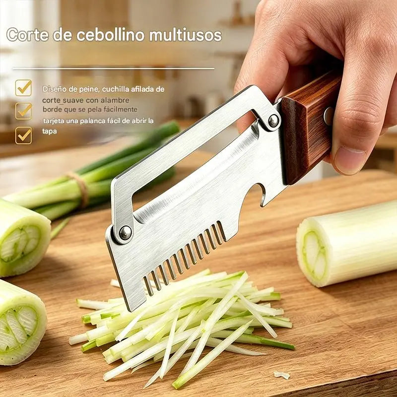 🥳50% de descuento🔥【2 artículos por 23 euros】🧅🔪 Pelador de cocina multifuncional 3 en 1: ¡Pela, pica verduras, corta carne y abre botellas! 🔥