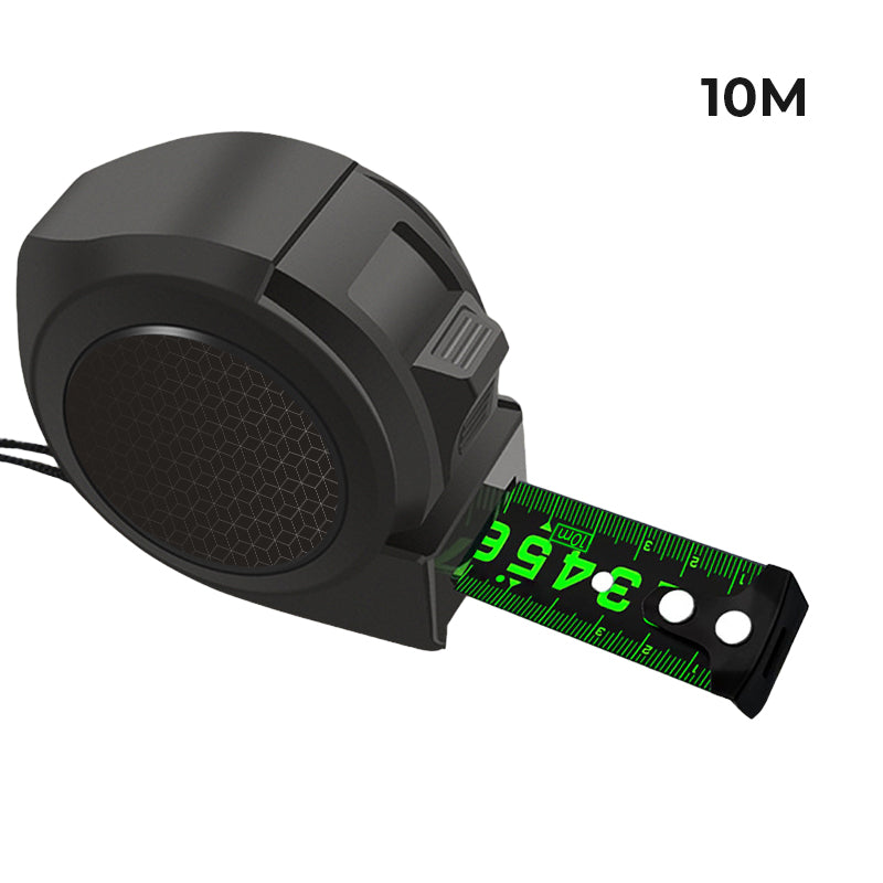 📏🔥【5M+10M】 de alta precisión engrosada resistente al desgaste y resistente a las caídas cinta métrica fluorescente negro.