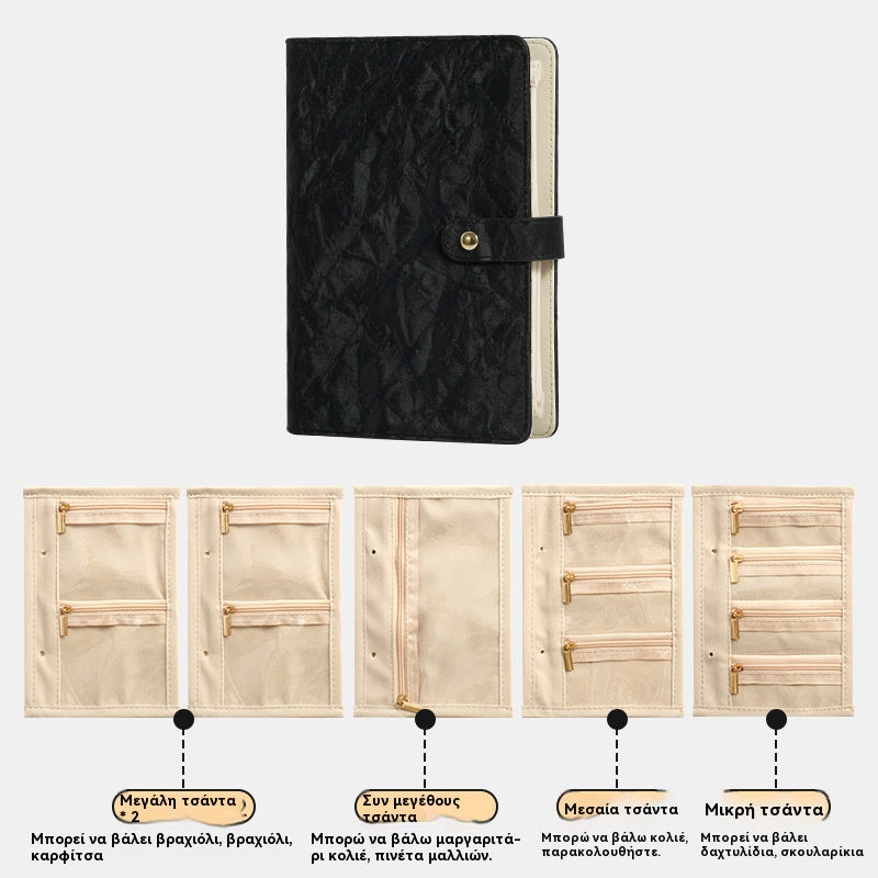 🔥📢 ¡Disfruta ahora de un 50% de descuento! 💎✨ Elegante y portátil organizador de joyas con múltiples compartimentos internos.