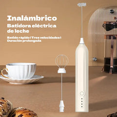 🔥50% de descuento🔥☕ Espumador de leche eléctrico, 2 cabezales diferentes, 3 velocidades ajustables. ✨✨