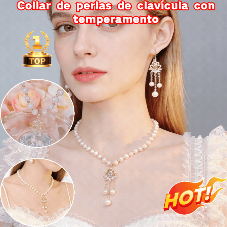 🧡Collar de perlas de clavícula con temperamento