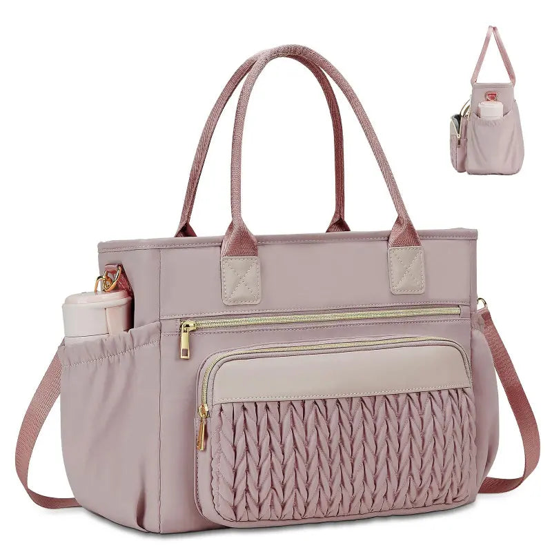 ✨Bolsa térmica para el almuerzo para mujer: elegante bolsa isotérmica a prueba de fugas con correa ajustable y bolsillos laterales.