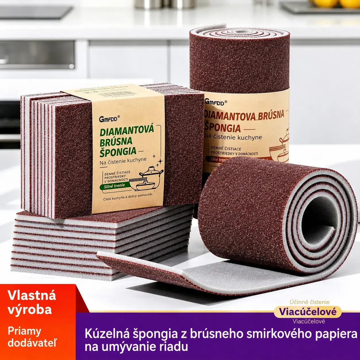 🎖️💯【Balenie 20 kusov】Obojstranná brúsna špongia – výkonná a multifunkčná na čistenie.