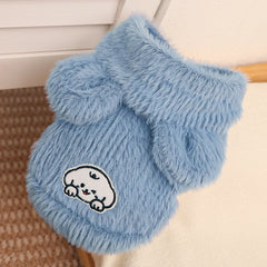 【0.5-10kg】🧸 Abrigo cálido para perros y gatos – suave, adorable y con orejitas