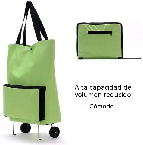 🔥 Carrito de Compra Plegable 2 en 1, Bolsa con Ruedas de 23 L 🛒✨