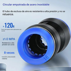 【40 piezas】 Kit de accesorios para manguera neumática de aire de 1/4” con conexión rápida por presión