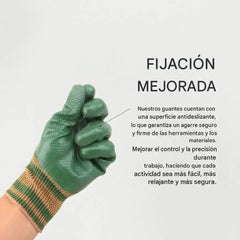 💥 50% de descuento 🎁 Guantes de trabajo de punto con revestimiento de goma y puños