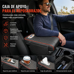 🚗👜Caja de almacenamiento multifuncional para coche 3 en 1 de piel.