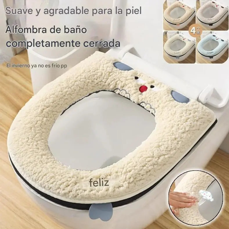 🔥🚽🔥50%OFF🔥🎁Fundas de asiento de inodoro cálidas para el invierno con forro polar