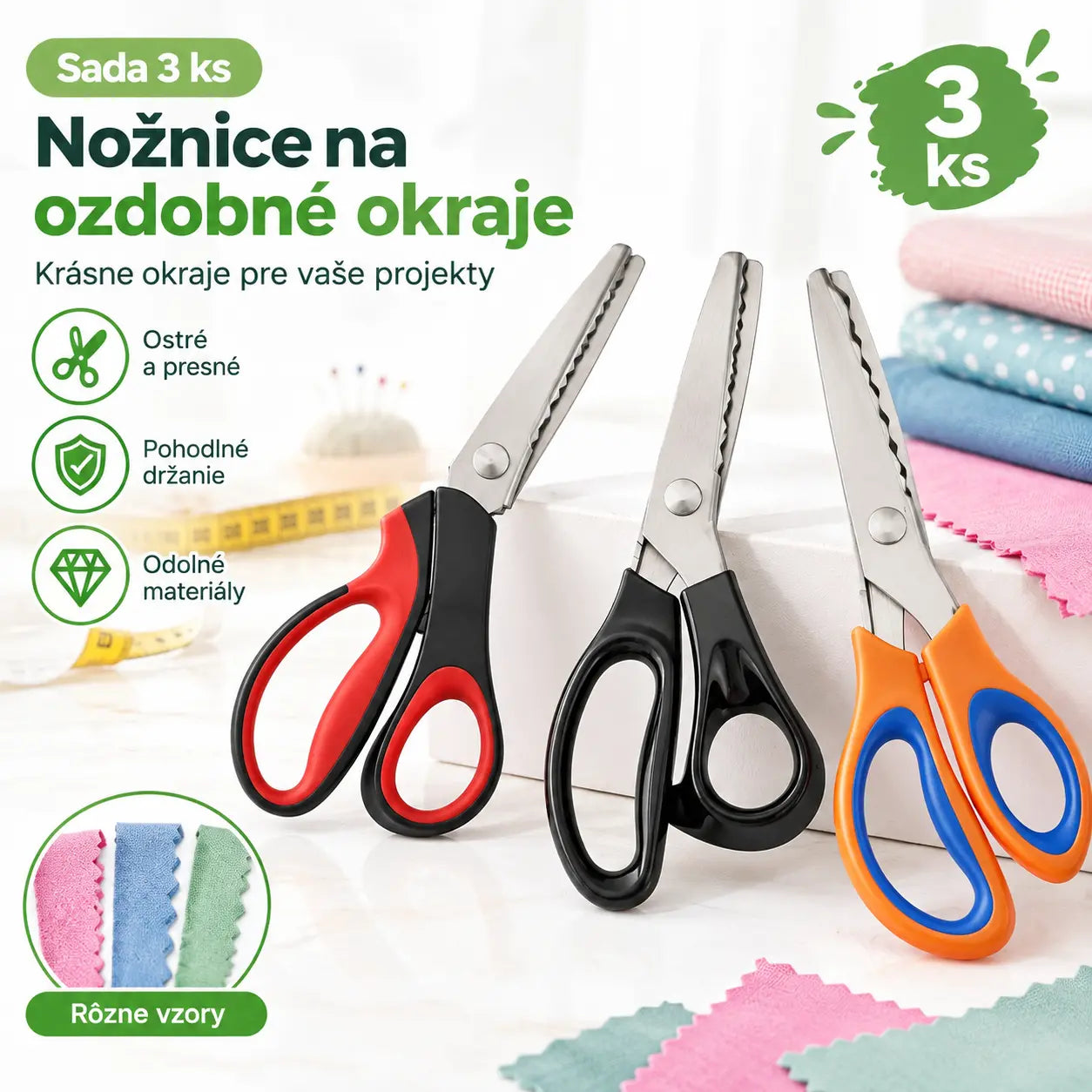 ✂️Profesionálne zúbkované nožnice na šitie, remeslá a každodenné kutilské projekty