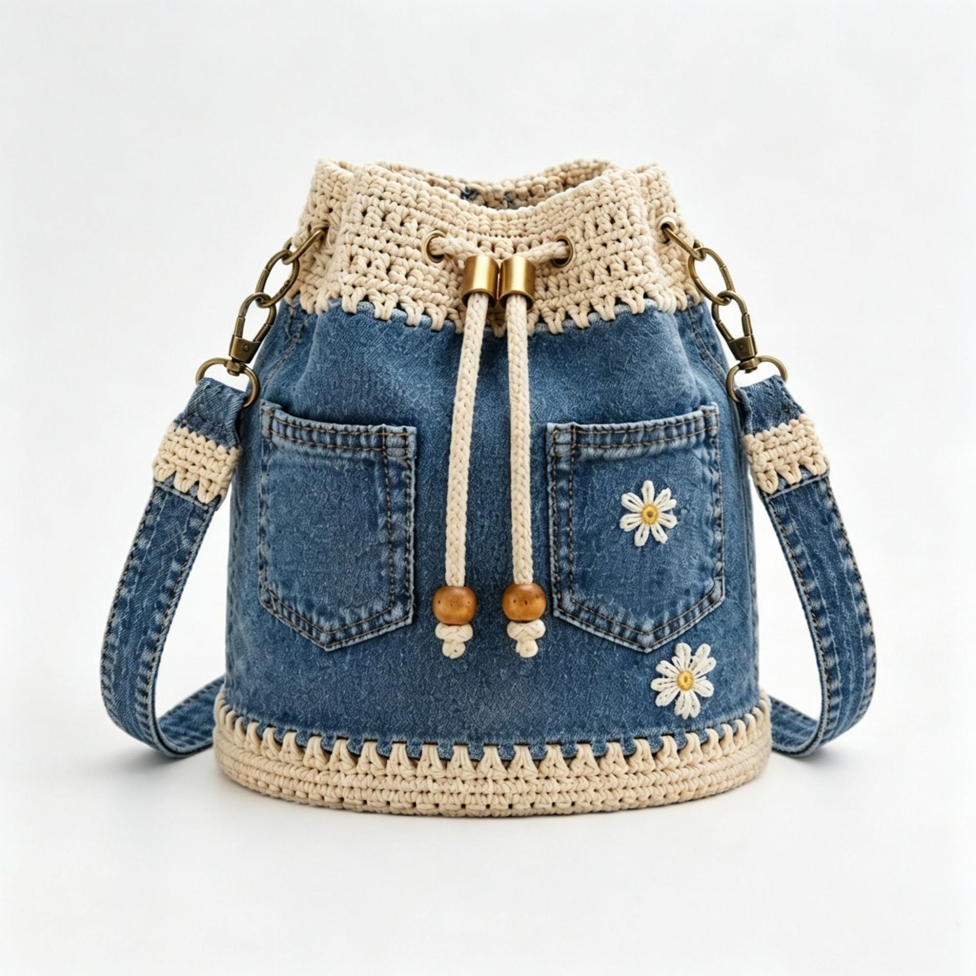 Bolso vaquero tejido de estilo bohemio para completar todos tus atuendos ✨