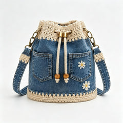 Bolso vaquero tejido de estilo bohemio para completar todos tus atuendos ✨
