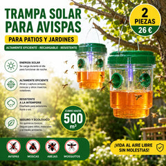 2 piezas 26 €☀️ Trampa Solar LED para Moscas y Mosquitos – Atrapa Insectos sin Químicos para Jardín y Balcón 🪰