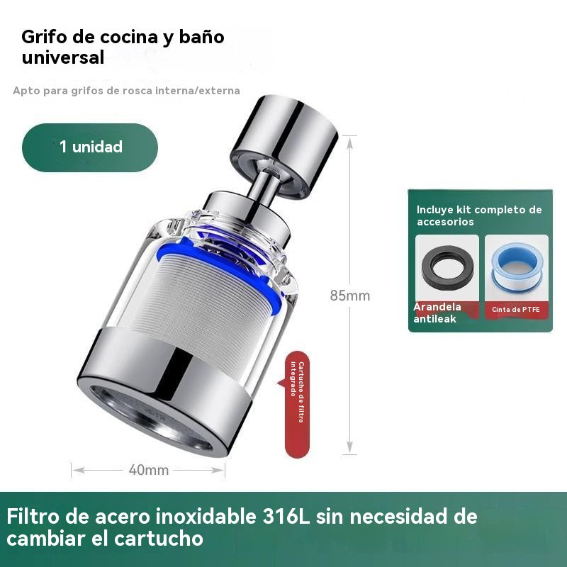 💦 Protector Antisalpicaduras para Grifo con Filtro y Giro 360° 🚰