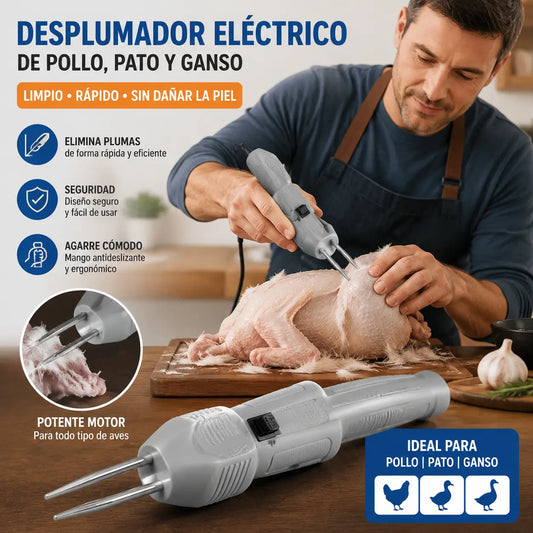 🦆Quitapelos eléctrico para aves de corral rápido