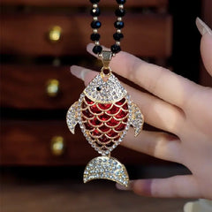 Cadena para suéter de otoño/invierno - Elegante colgante de joyería de cadena de cristal