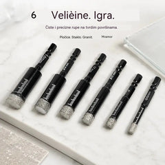【6/8/10/12/14/16 mm Crna polirana glava】1 set za 27 € 🔩 Set od 6 dijamantnih svrdla za precizno bušenje pločica, keramike i stakla.