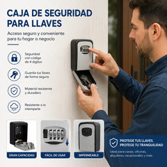 🔐 ¡50% de descuento por tiempo limitado! ⚡ Caja de llaves mural con cerradura de combinación reajustable: resistente a la corrosión, de gran capacidad, robusta y duradera ✨
