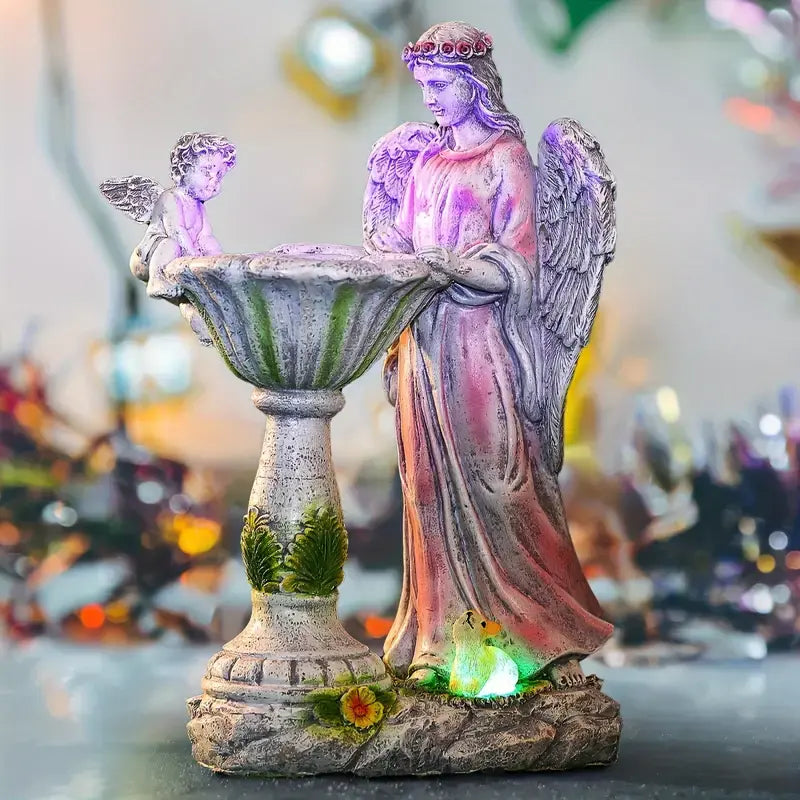 👼 Estatua del Ángel Solar: una luz decorativa mágica para tu jardín