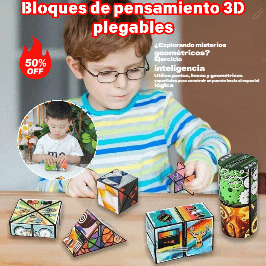 🔥【Compra 3, llévate 3 gratis】Cubo de Rubik con deformación geométrica, rompecabezas 3D, bloques de construcción🧩Precio medio desde 5 euros