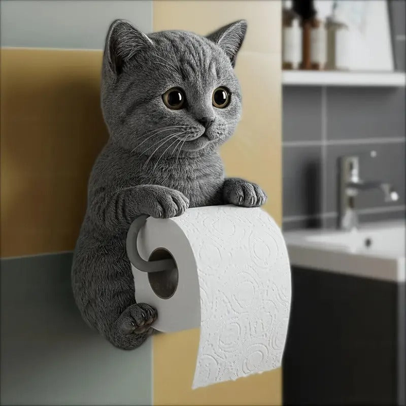 🐱 Adorable portarrollos de papel higiénico con estampado de gatos