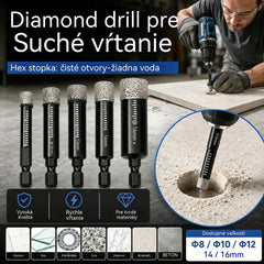 【Cabezal pulido negro de 6/8/10/12/14/16 mm】1 juego por 27 € 🔩 Juego de 6 brocas de diamante para perforaciones precisas en azulejos, cerámica y vidrio.