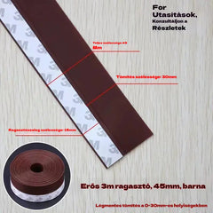 🚪 PVC ajtó alsó tömítőszalag – Por- és huzatálló