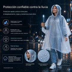 🌧️ Chubasquero Mini de Emergencia｜¡Llévalo Siempre Contigo! ☔2 bolas de lluvia+ 10 impermeables de repuesto✨