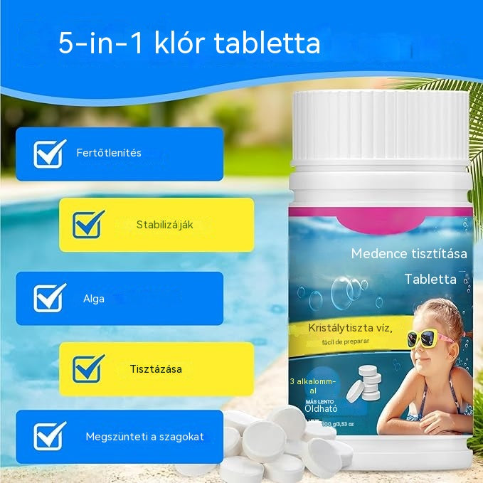 【Vásárolj 1-t, kapsz 1-t ingyen】Medencetisztító tabletták a tiszta, átlátszó vízért.