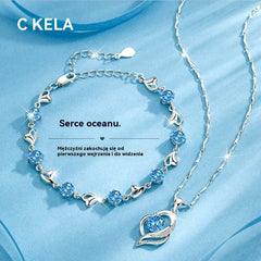 Zestaw bransoletki i naszyjnika ze srebra 925 – Heart of the Ocean