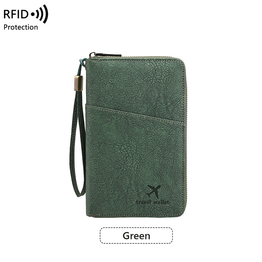 ✈️ Portapasaportes RFID de Viaje | Organizador Elegante para 4 Pasaportes y Documentos, Seguro y Práctico