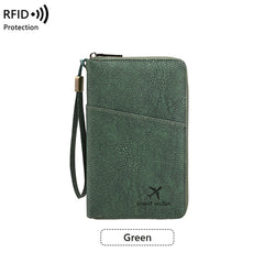 ✈️ Portapasaportes RFID de Viaje | Organizador Elegante para 4 Pasaportes y Documentos, Seguro y Práctico